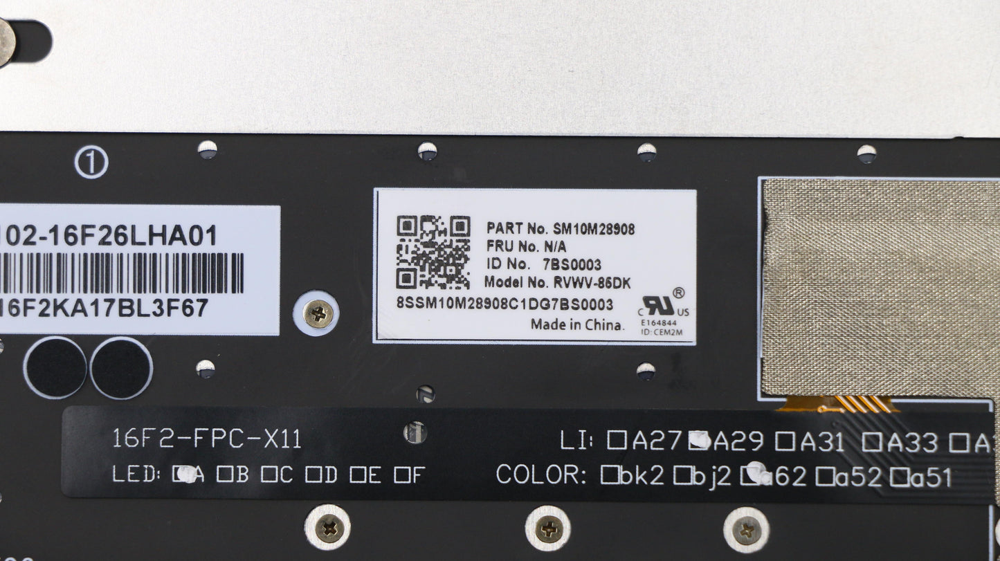 Lenovo C-Cover, Keyboard, Chy+Ksi, Dk - 01HY927