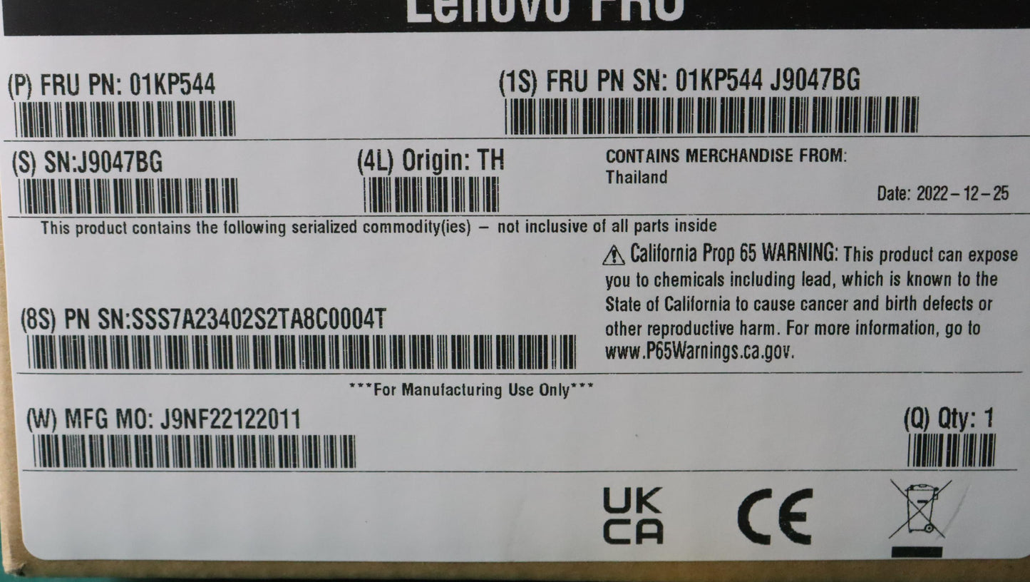 Lenovo Discontinued - 01KP544