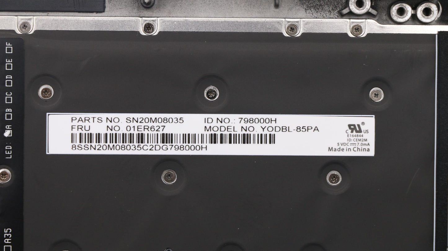 Lenovo Keyboard Bezel Br Fpr Nfc Bk C - 01LV276