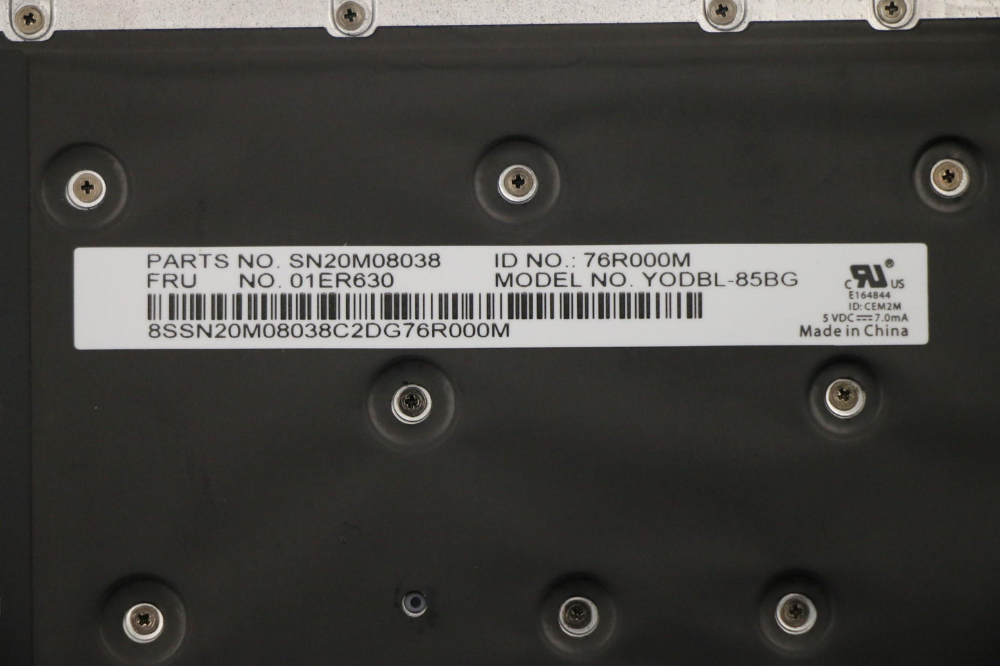 Lenovo Keyboard Bezel Bg Fpr Nfc Bk C - 01LV278