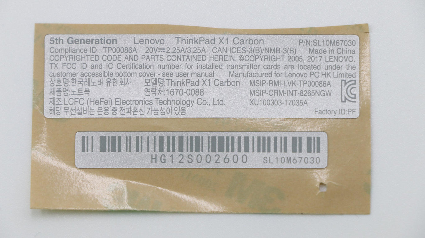 Lenovo Kit, Geo Label, Silver - 01LV495