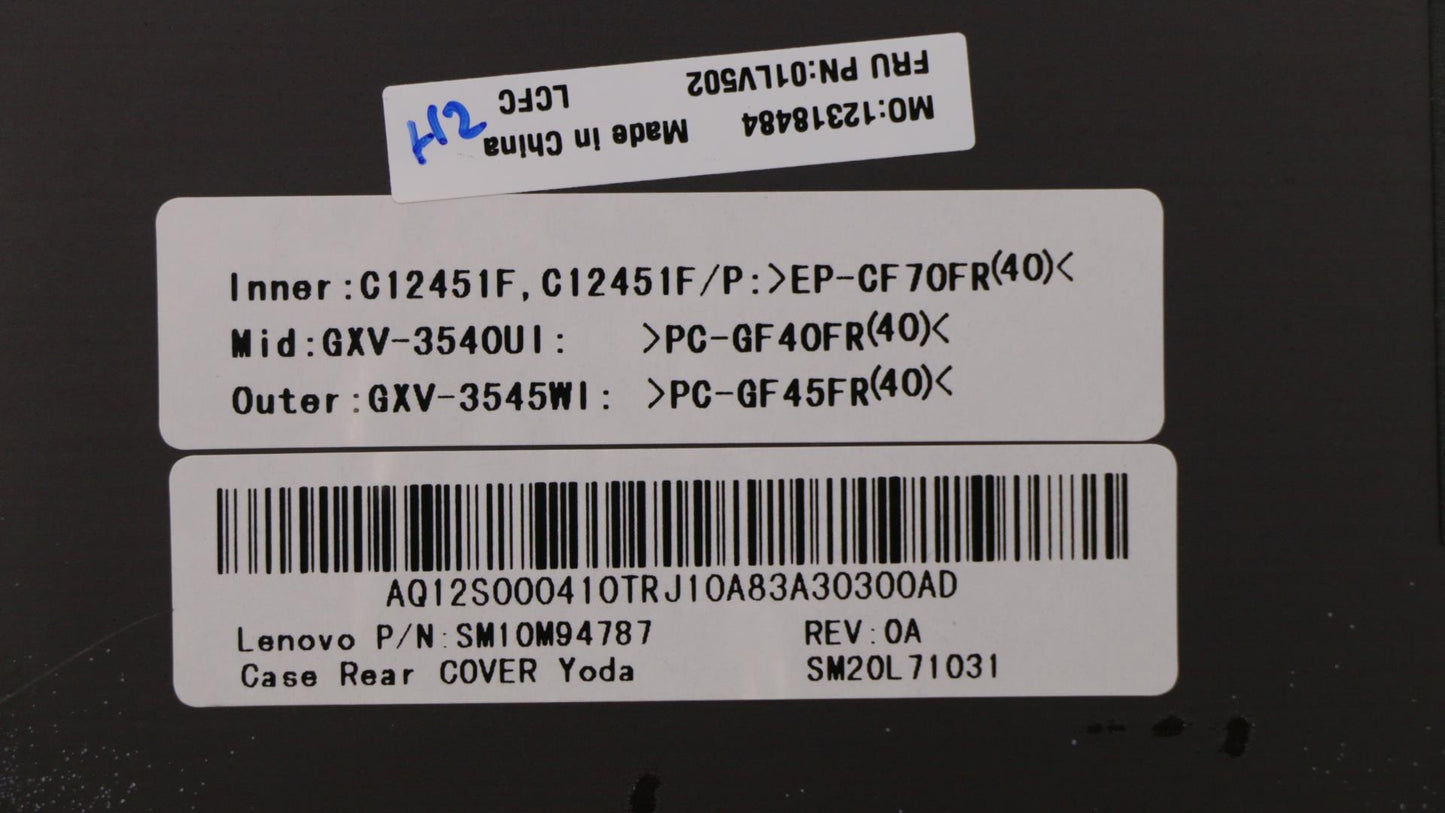 Lenovo Case,Rear,Cover,Wqhd,Silver - 01LV502