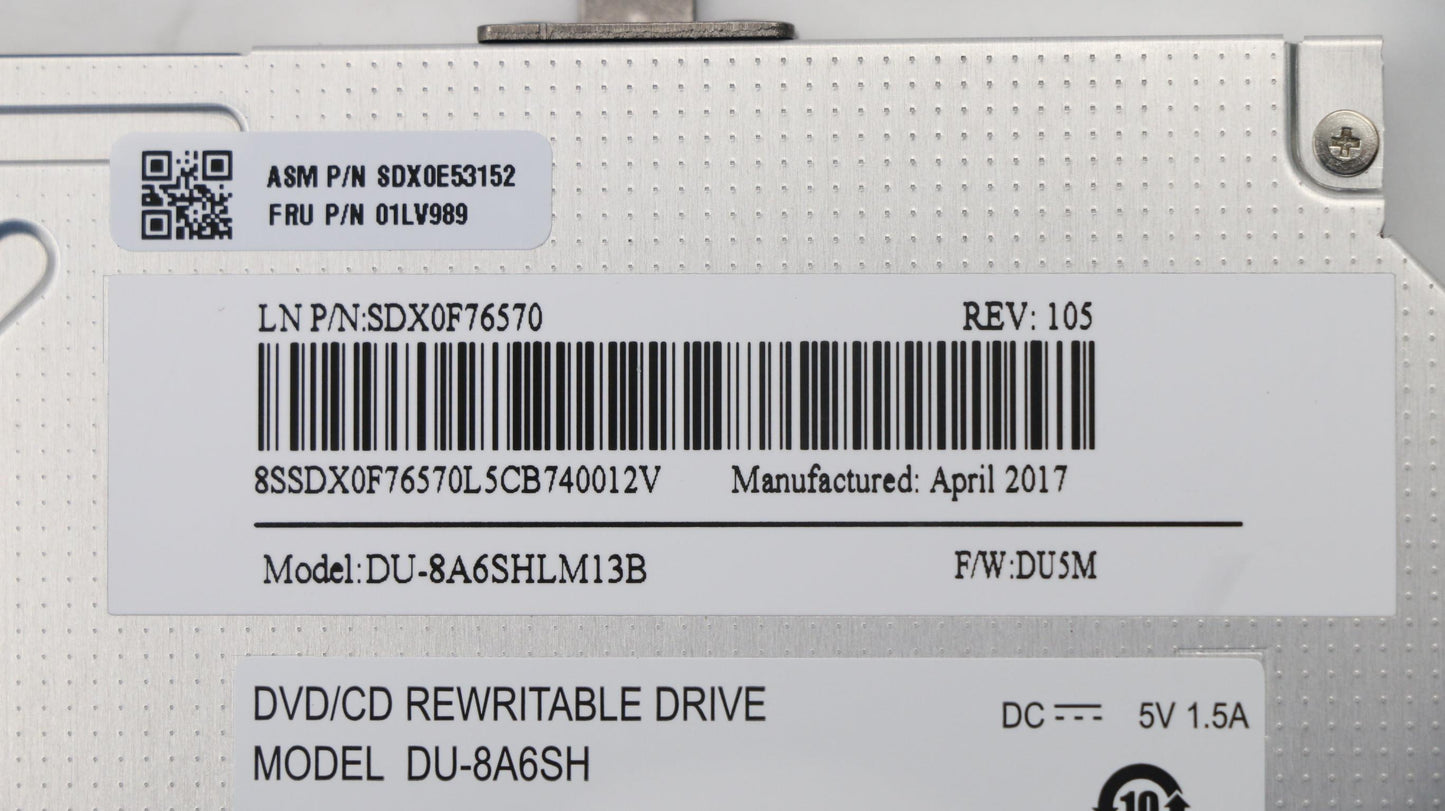 Lenovo Smd,Plds,Sata,9.5Mm,X8,Sbs15 - 01LV989