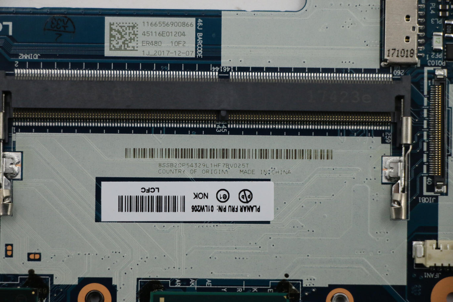 Lenovo Fru I5-8250U 540 2G Ddr5 Nok N - 01LW205
