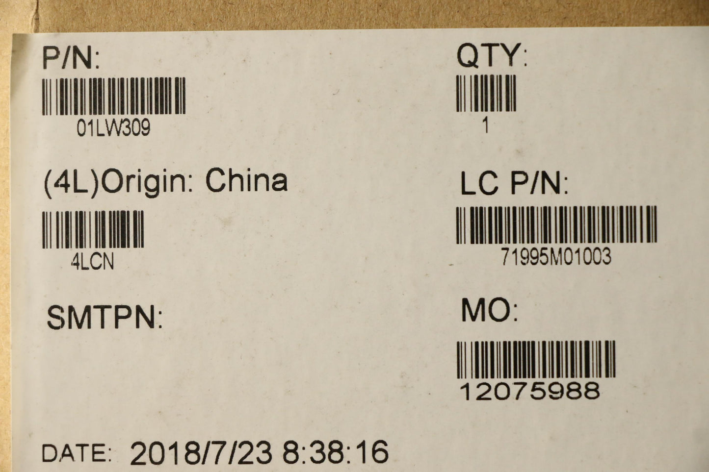 Lenovo El580 Cover Assembly Sim Cover - 01LW309