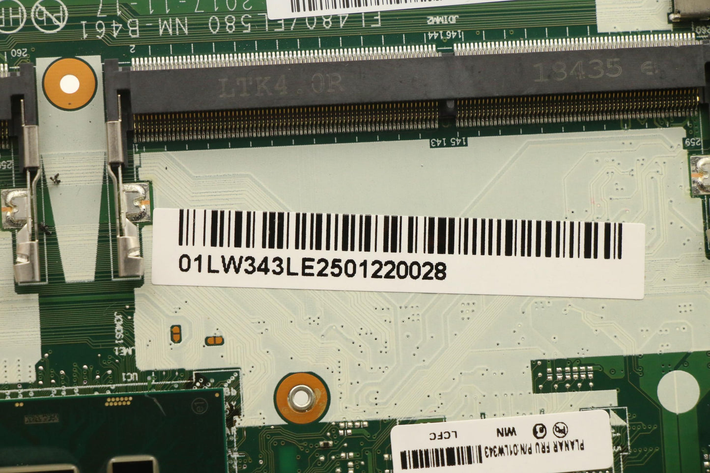 Lenovo El480 Mb Uma I58350U Win Yamt - 01LW343