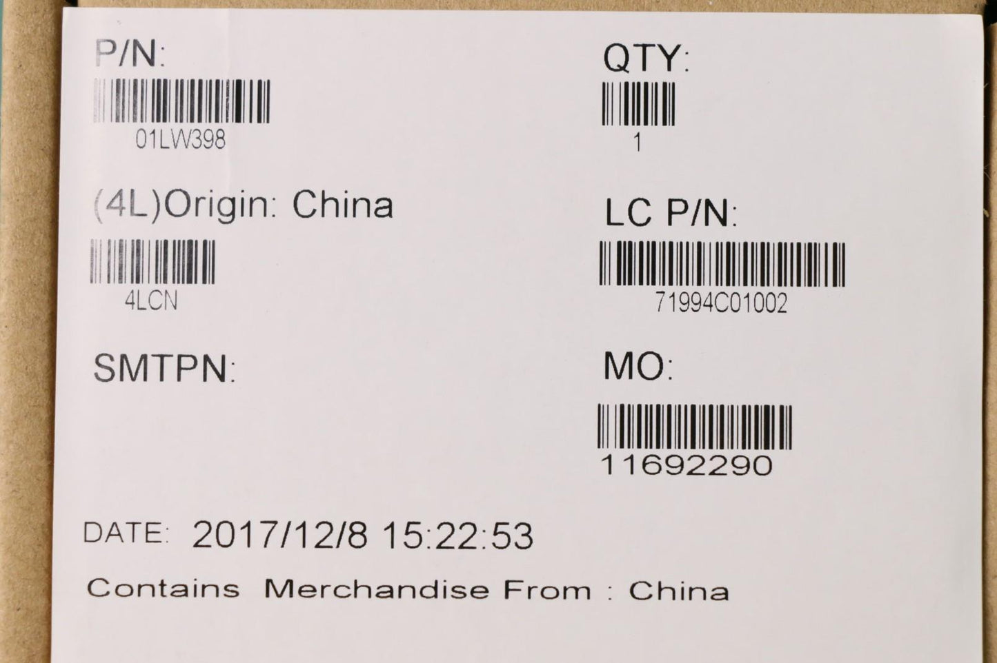 Lenovo 71994C01002 - 01LW398