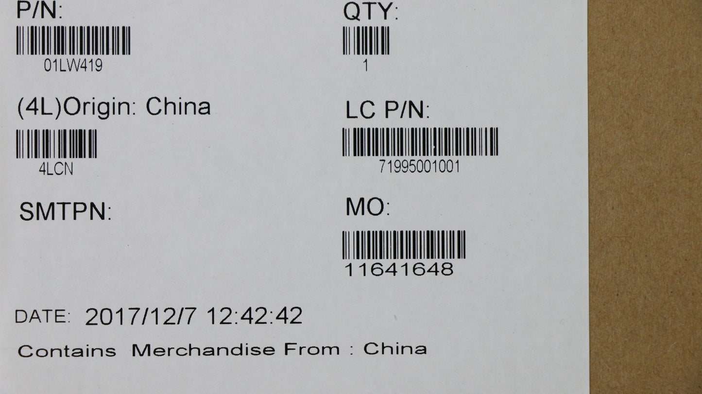 Lenovo Fru Ee580C Cover Subassemblybk - 01LW419