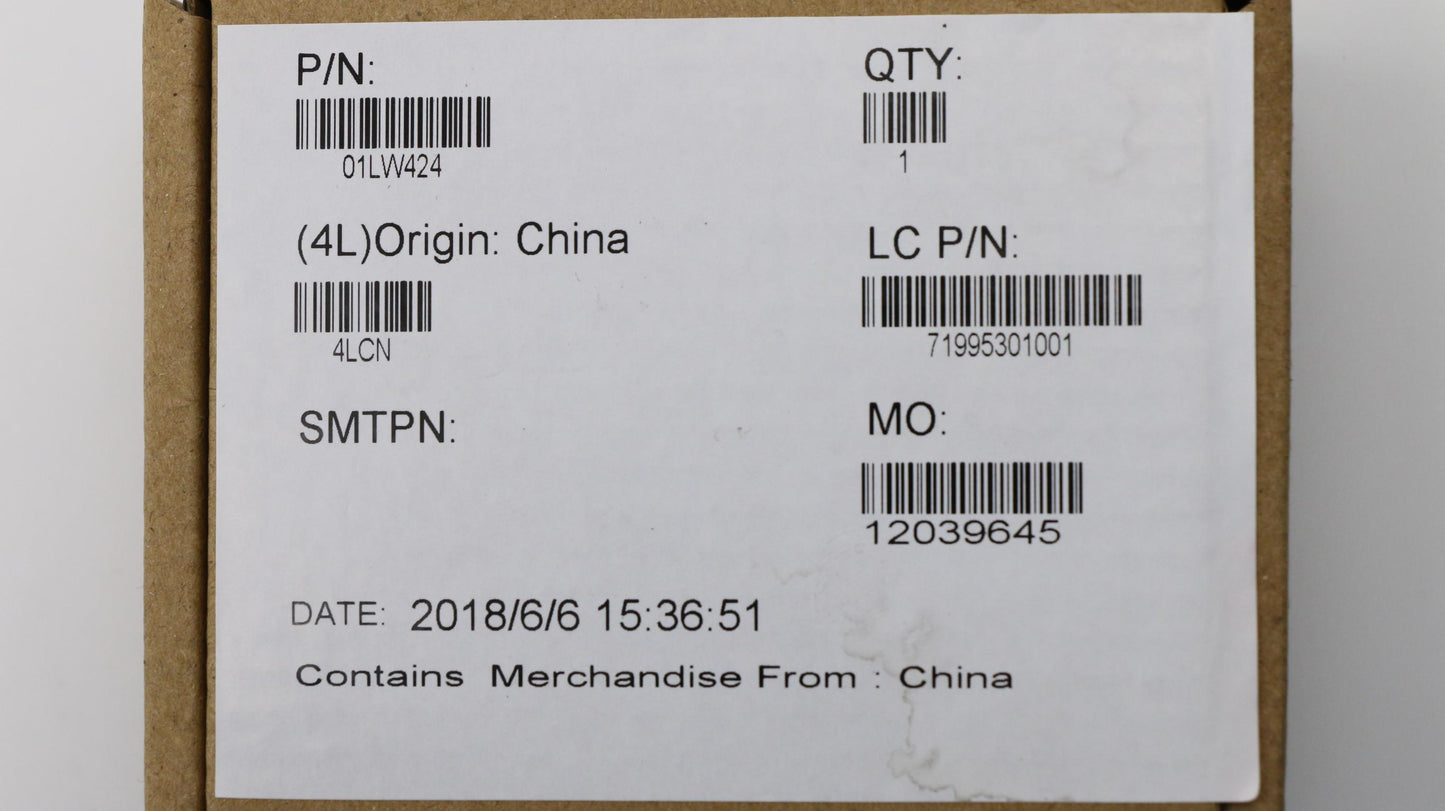 Lenovo Fru Ee580Fpbrkassembly - 01LW424