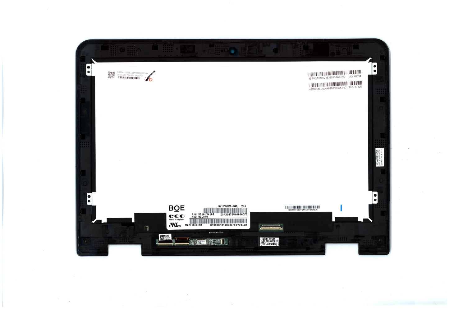 Lenovo (01LW707) LCD Module, 11.6", HD, Touch, Anti-Glare, IPS