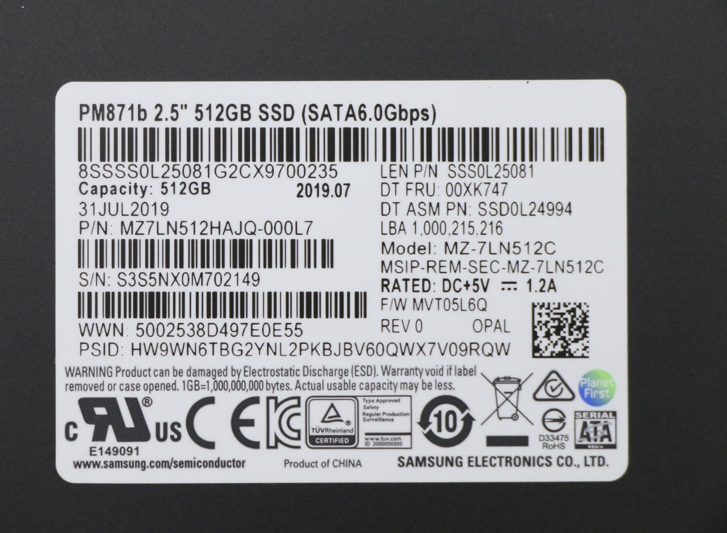 Lenovo Solid State Drives - 01LW774