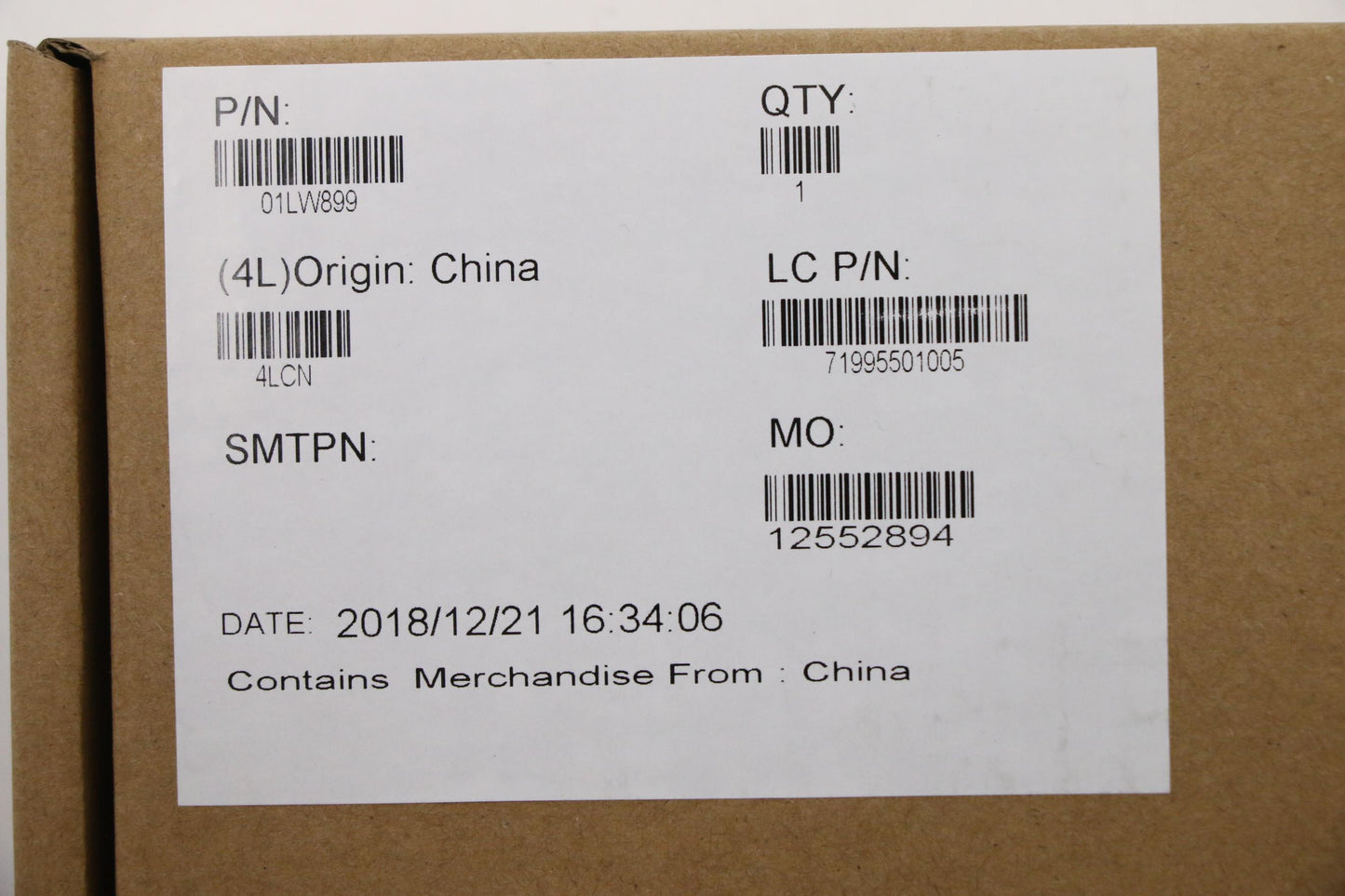 Lenovo I37130Uintel Hdnokytpmhw - 01LW899