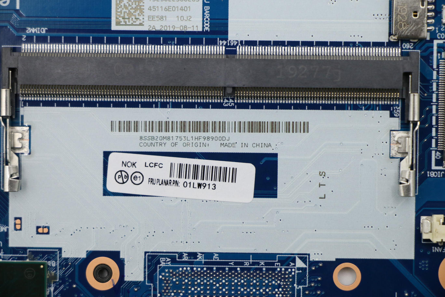 Lenovo I58250Uintel Uhdnokytpmhw - 01LW913