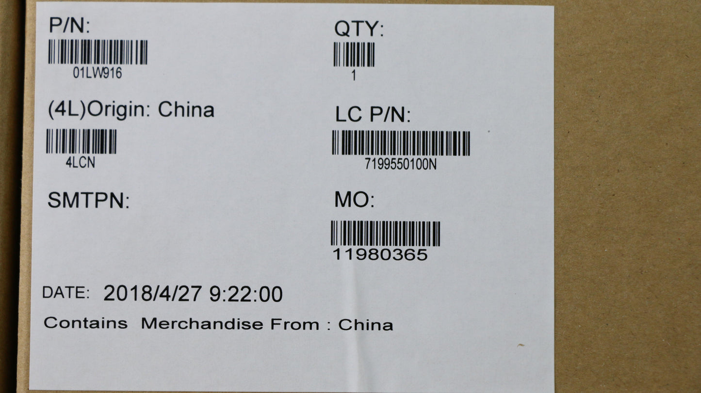 Lenovo I58250Uinteluhdwinntpmprc - 01LW916