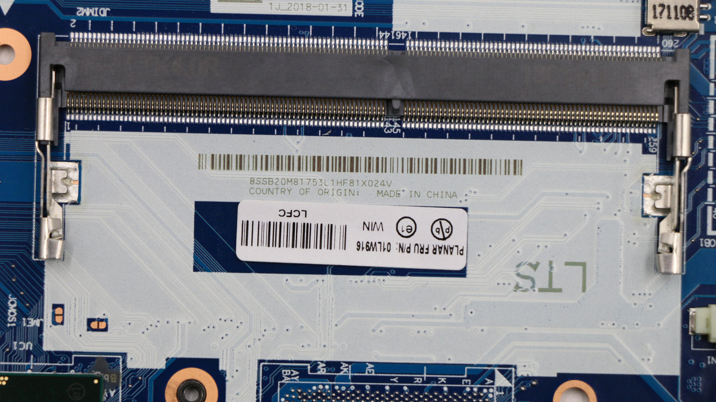 Lenovo I58250Uinteluhdwinntpmprc - 01LW916