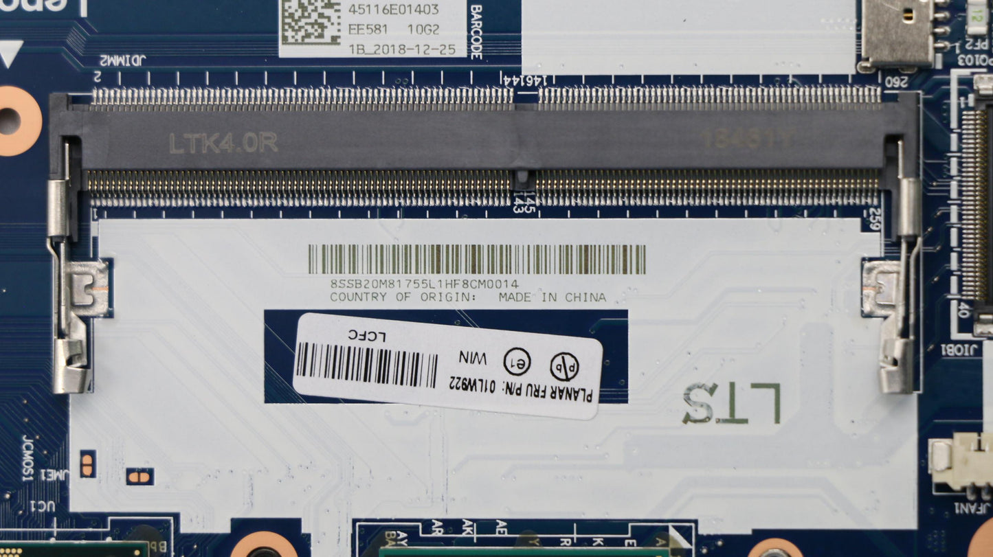 Lenovo I78550Uamd2Gbddr5Winytpmfw - 01LW922