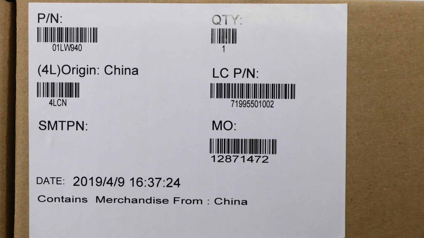 Lenovo Fru I7-8550U,Gra620,Win,Y-Tpm - 01LW940