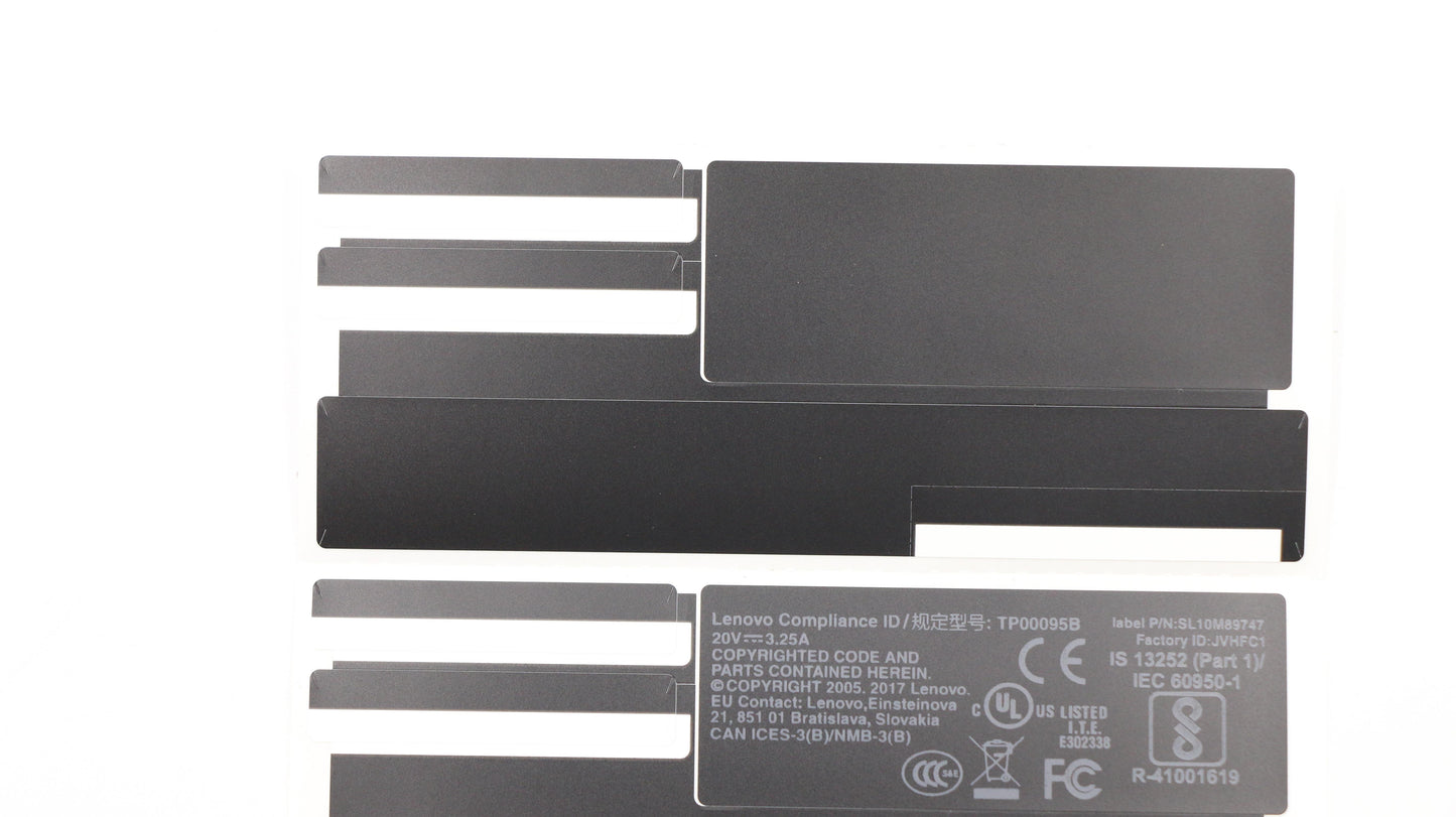 Lenovo Fru System Label Kit Black - 01LW947