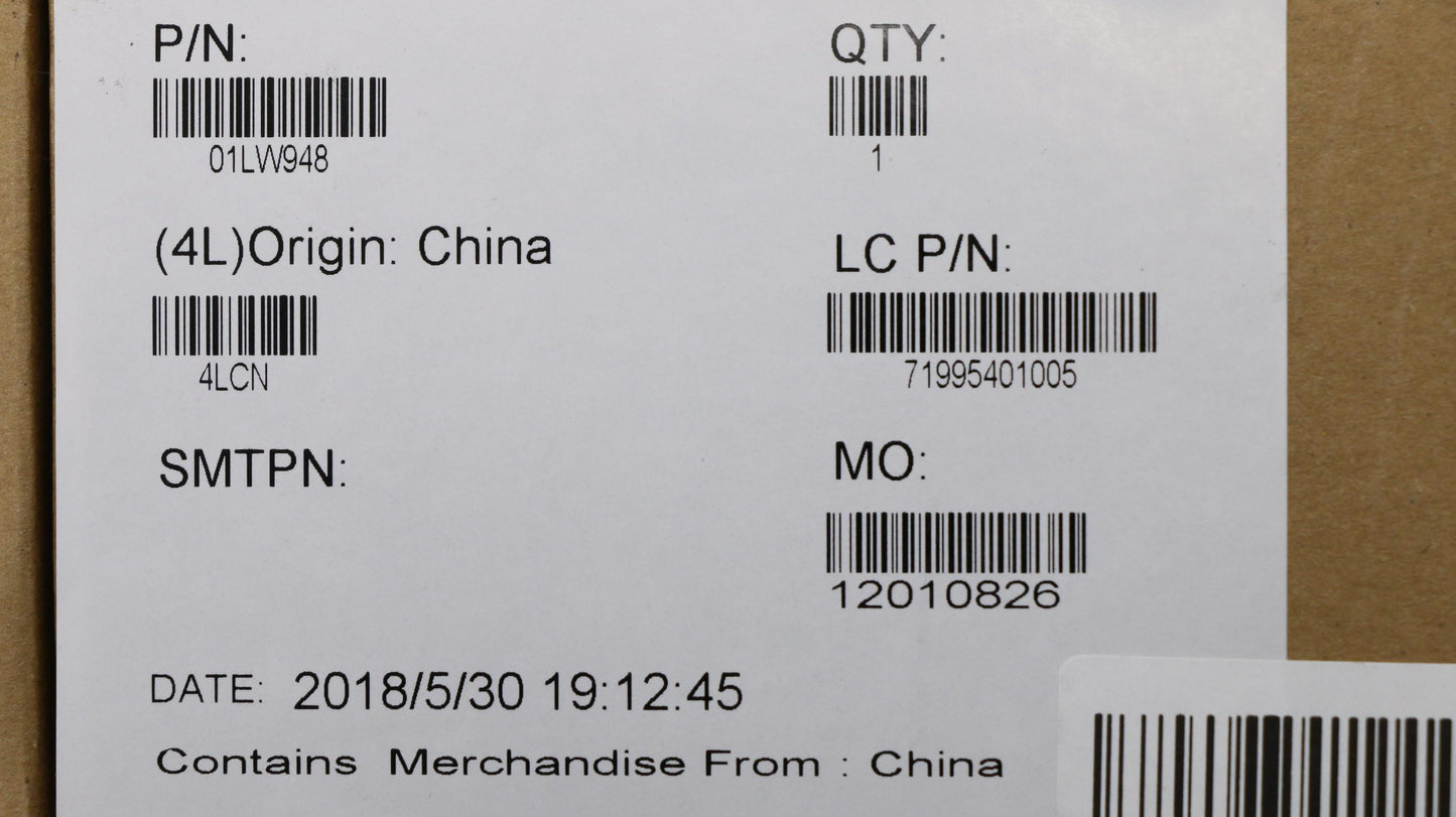 Lenovo Fru System Label Kit Silver - 01LW948