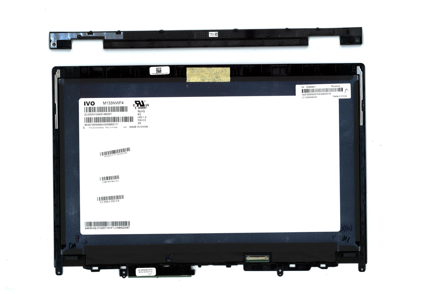 Lenovo (01LW983) 13.3" FHD LCD Module, Touch, Anti-Glare, IPS, 300nit