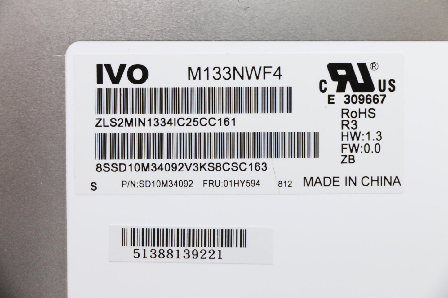 Lenovo Touch Assy Fhd Mtivo Wcam Slv - 01LW986