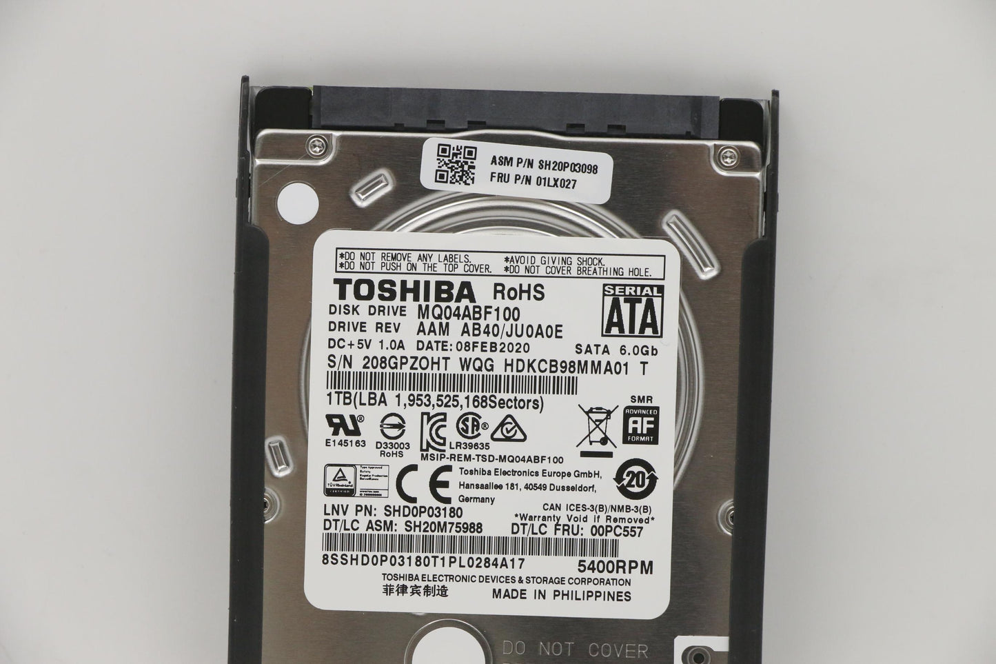 Lenovo Hdd 1Tb 5400 7Mm Tos Sata Std - 01LX027