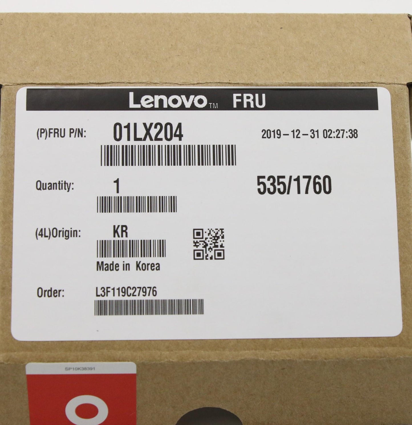 Lenovo (01LX204) SSD 256GB, M.2, 2280, PCIe 3x4, OPAL, SK Hynix