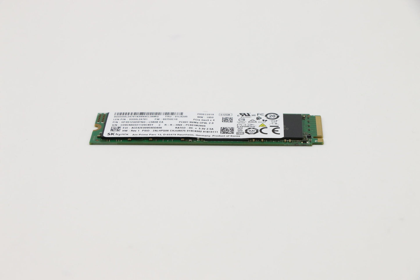 Lenovo (01LX201) 512GB SSD, M.2, 2280, PCIe3x4, OPAL, Toshiba