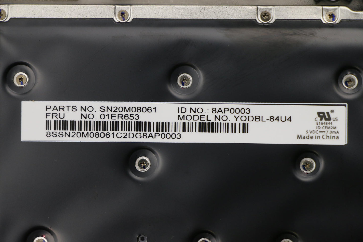 Lenovo Kbd,Bezel,Use,Fpr,Bk,Chy - 01LX510