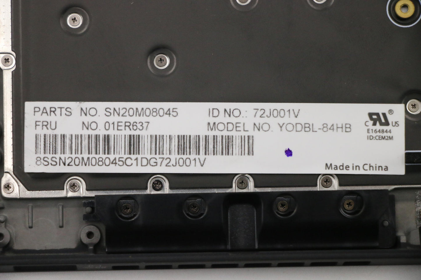 Lenovo Kbd,Bezel,Il,Fpr,Bk,Chy - 01LX515