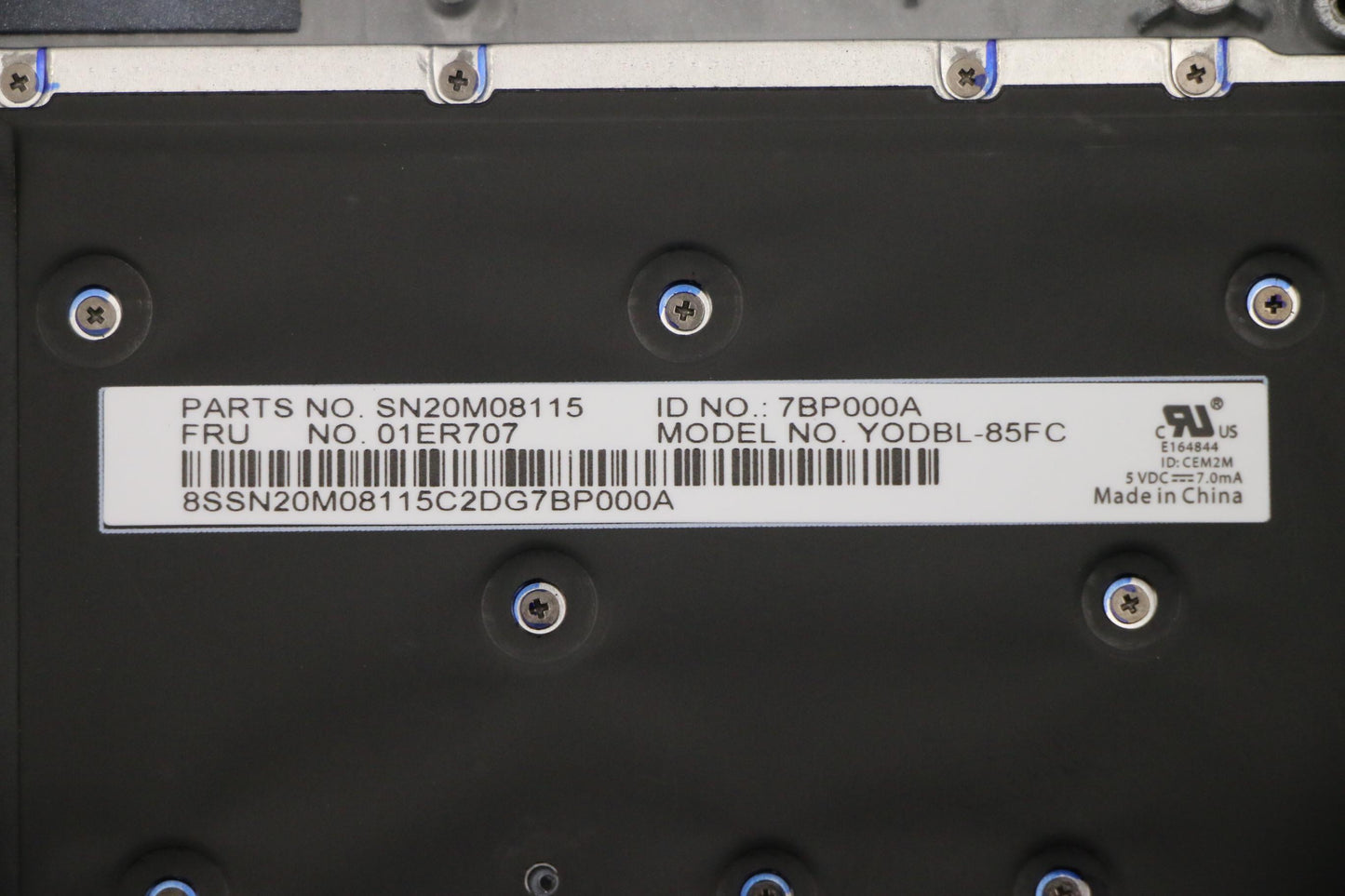 Lenovo Kbd,Bezel,Cfr,Fpr,Sv,Chy - 01LX580