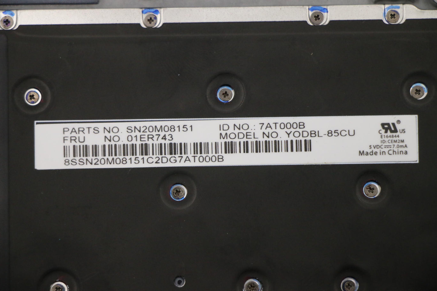 Lenovo Kbd,Bezel,Cfe,Fpr,Sv,Chy - 01LX592