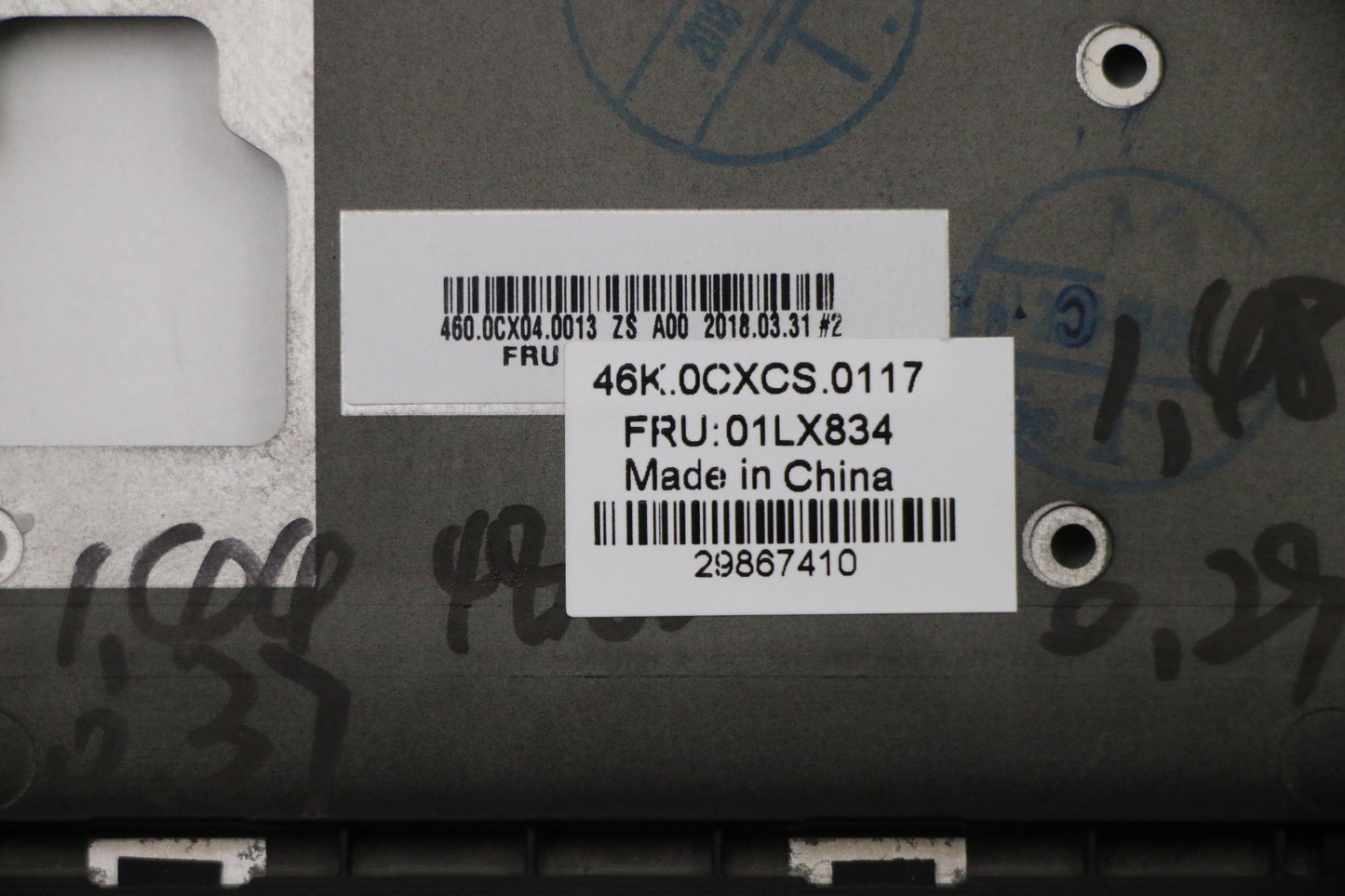 Lenovo 01LX834 Assembly Ccoverbkkbd Grcbldfnz