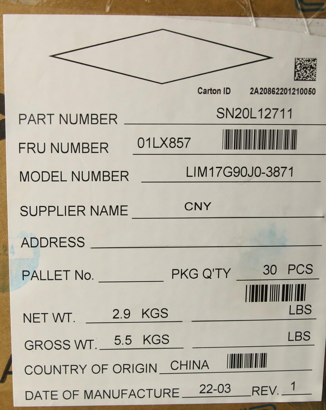 Lenovo Cm Sh Nec Asm Bk Chy Jp - 01LX857