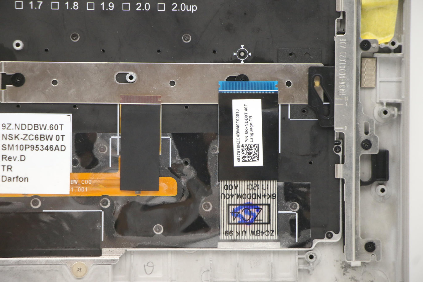 Lenovo 01LX973 Assembly Ccoverslvkbd Trcbldfn