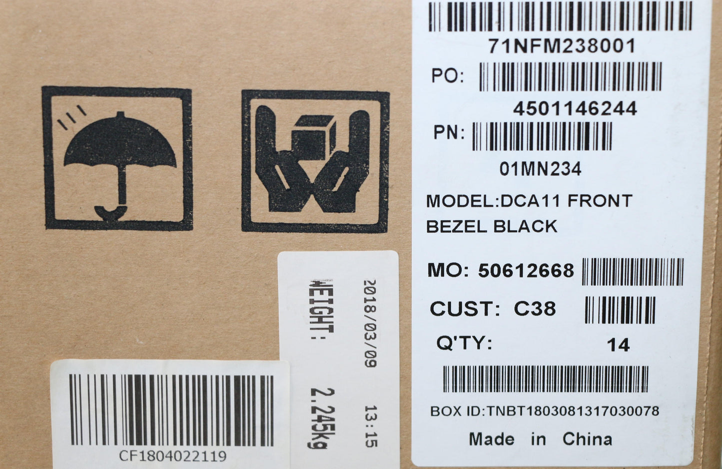 Lenovo Front Bezel Black - 01MN234