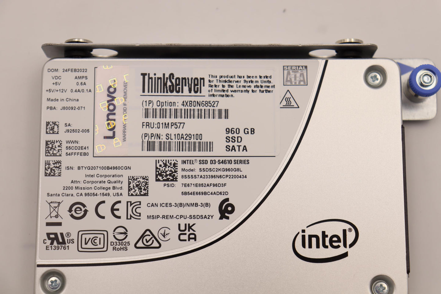 Lenovo Nhs 960Gb 6Gb Sata 2.5-Inch As - 01MP577
