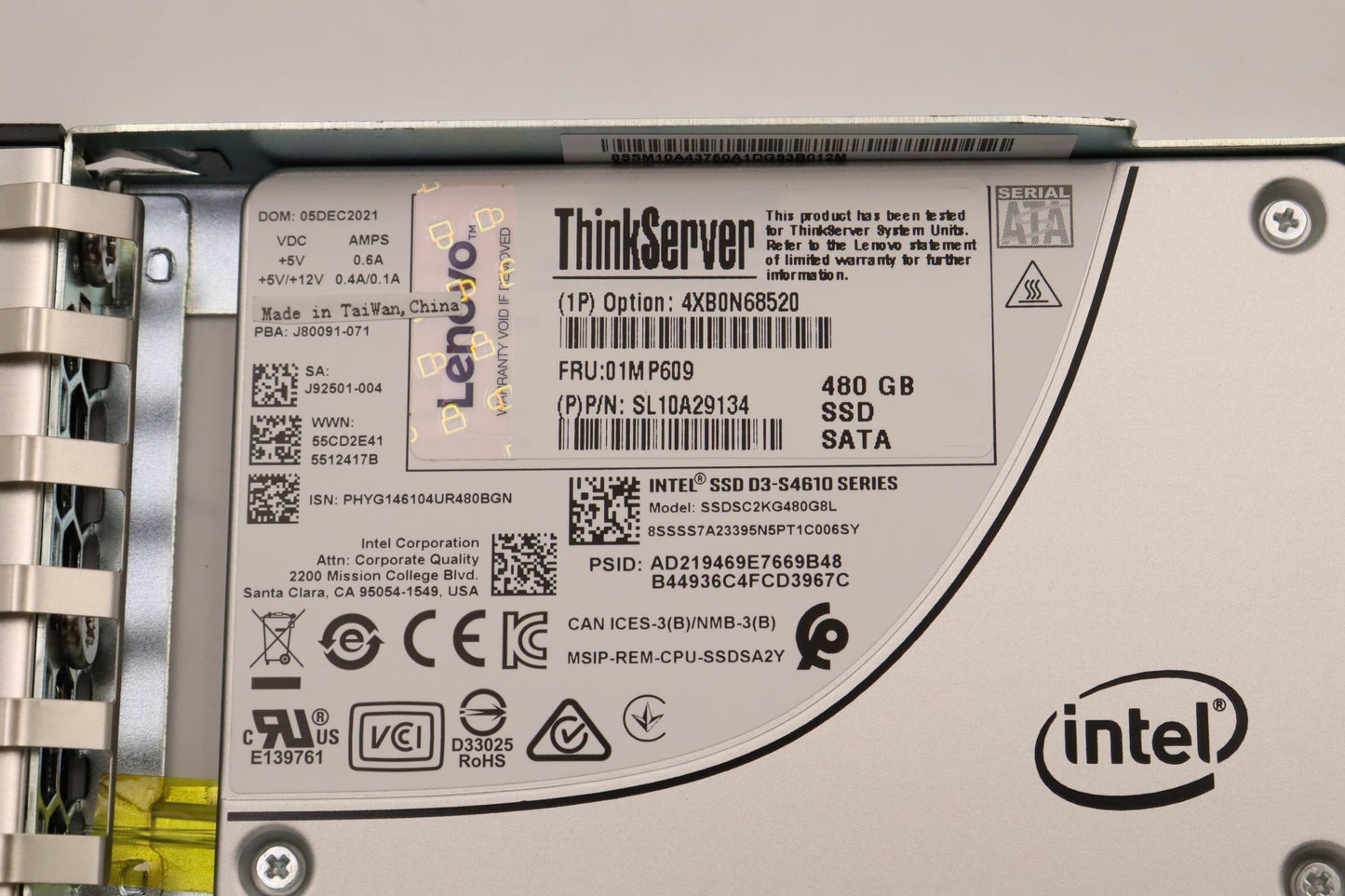 Lenovo Hs 480G Sata 6G 2.5 S4600 Ssd - 01MP609