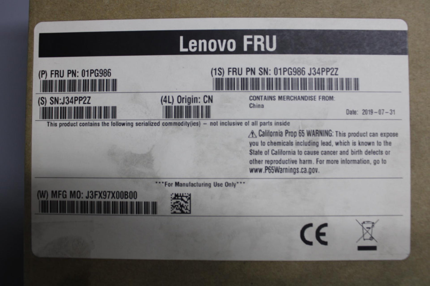Lenovo Ocs6100 500Mm Sata Cable - 01PG986