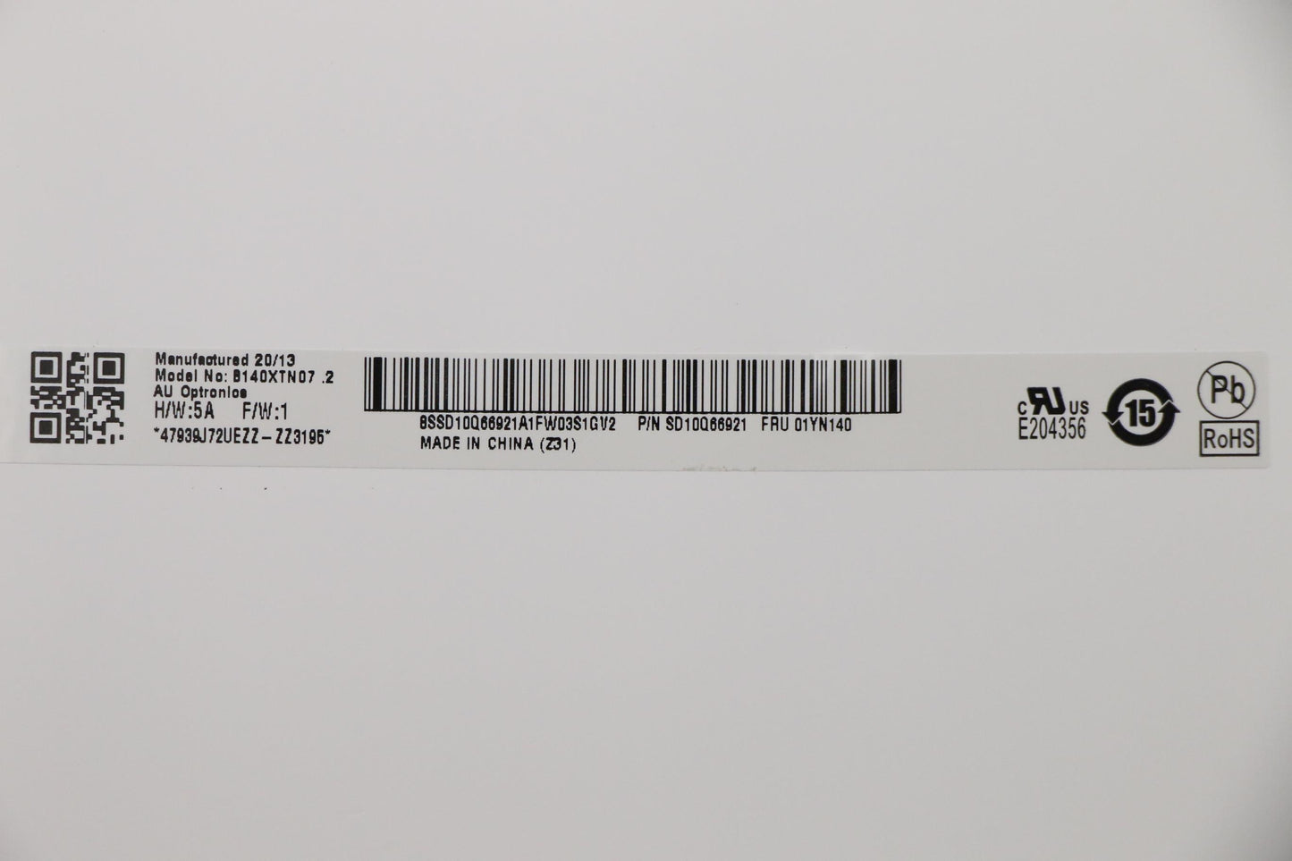Lenovo Auo 14.0 Hd Tn Ag - 01YN140