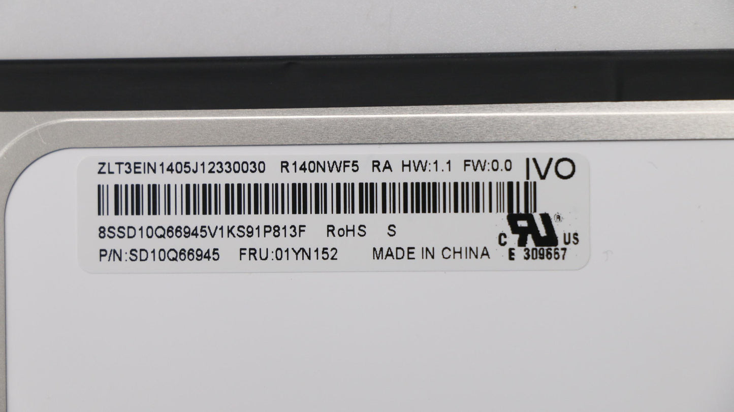 Lenovo (01YN152) IVO Display, 14", FHD, IPS, Anti-Glare, Touch