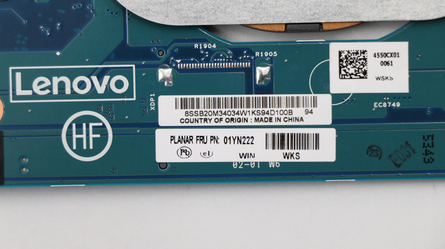 Lenovo 01YN222 Mb Win I57300U 8G Amt Tpm2 Vpr