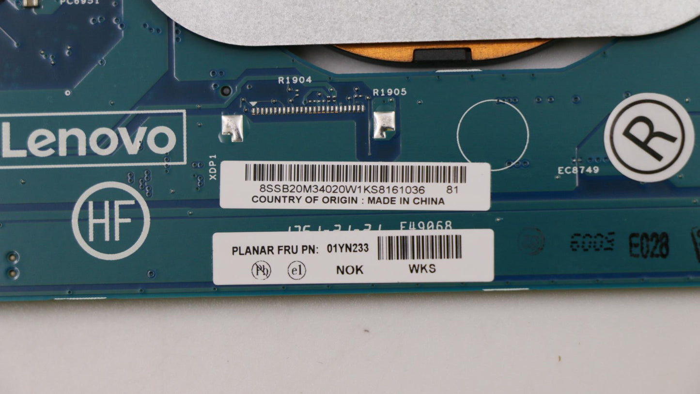 Lenovo 01YN233 Mb Nok I58350U 16G Amt Tpm2 Vp