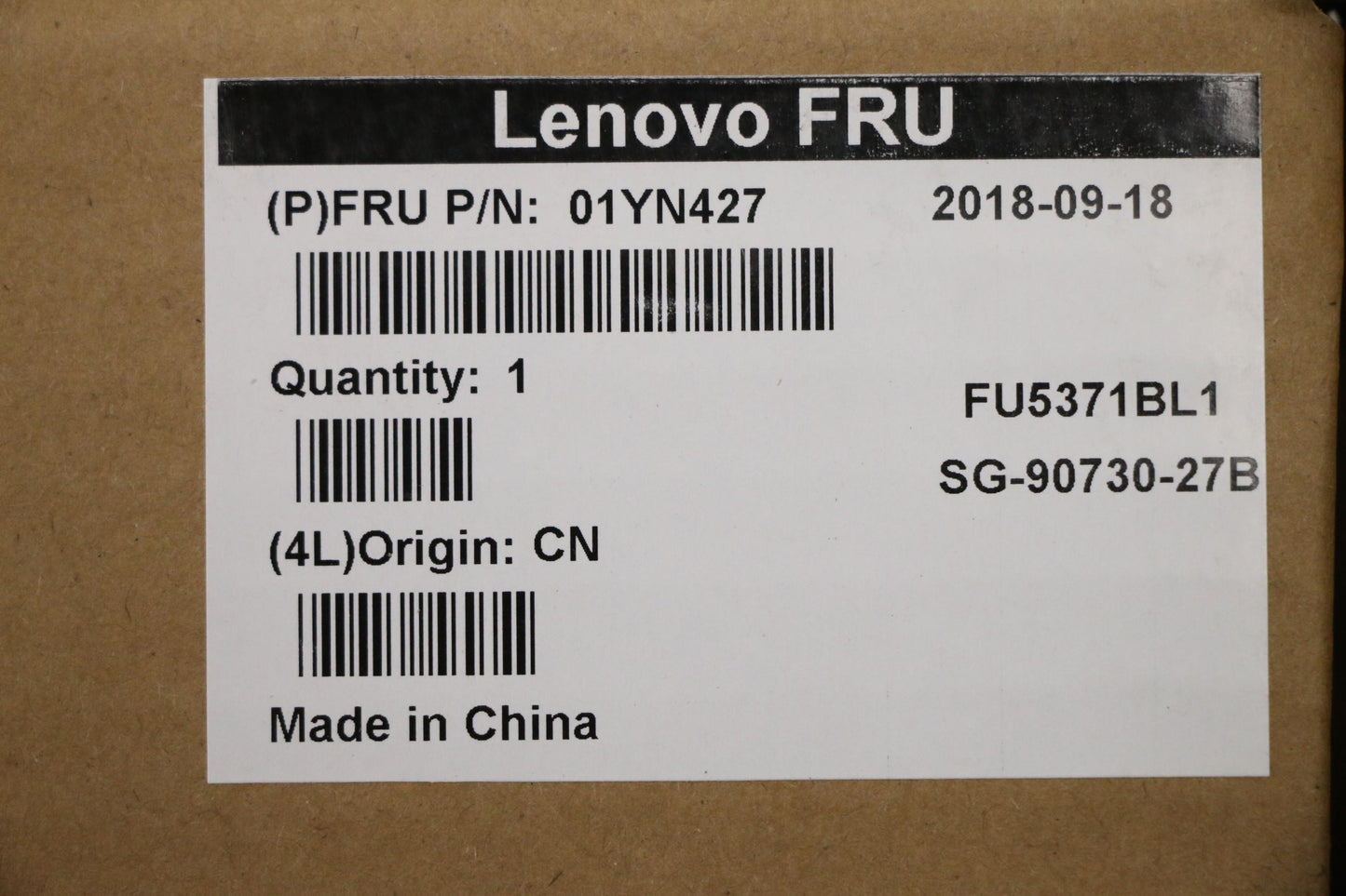 Lenovo 01YN427 Fru Como Fl Ltn Kbbl Sv Bg