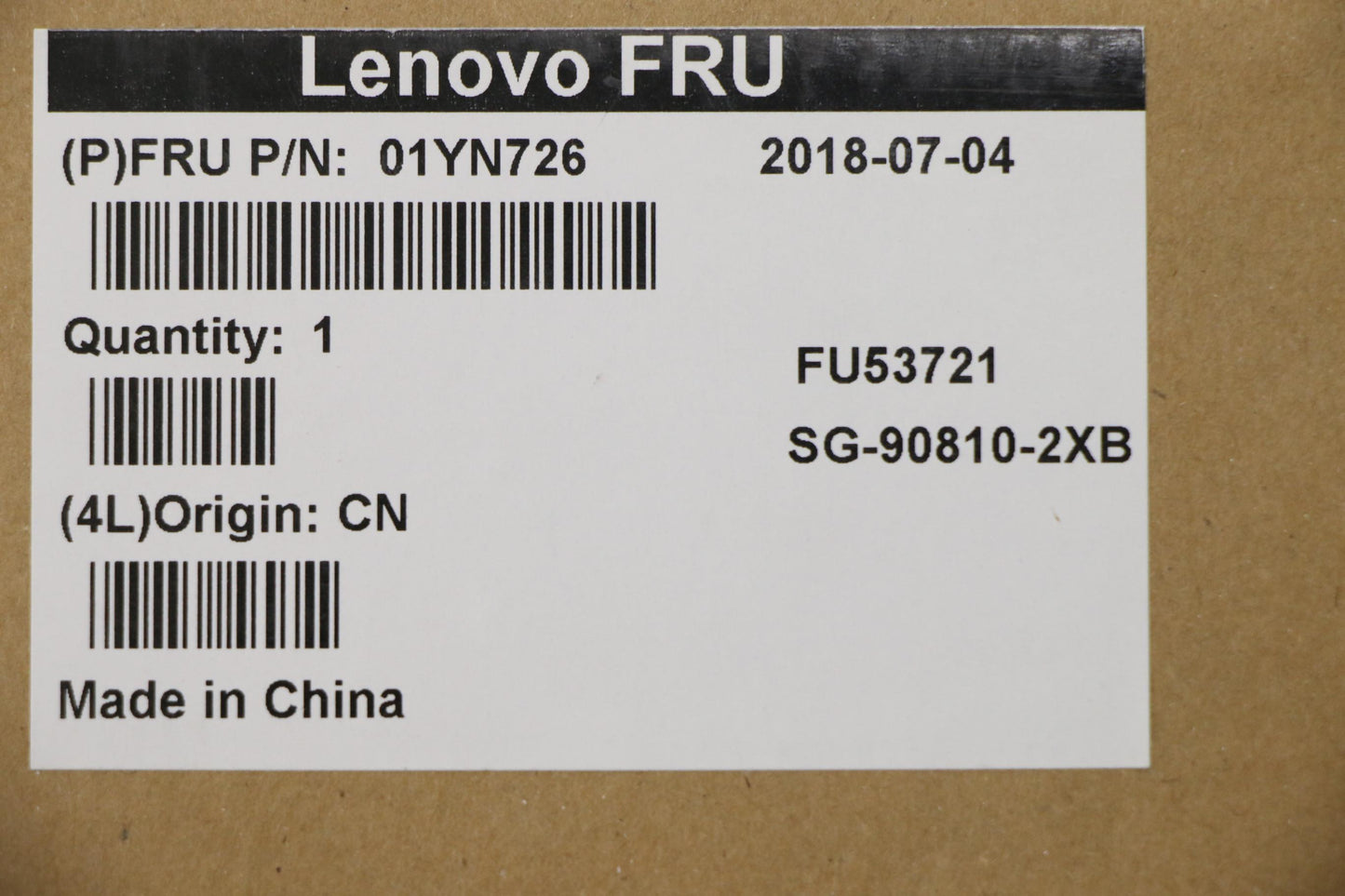 Lenovo 01YN726 Fru Como Nm Ltn Kb Sv Ch