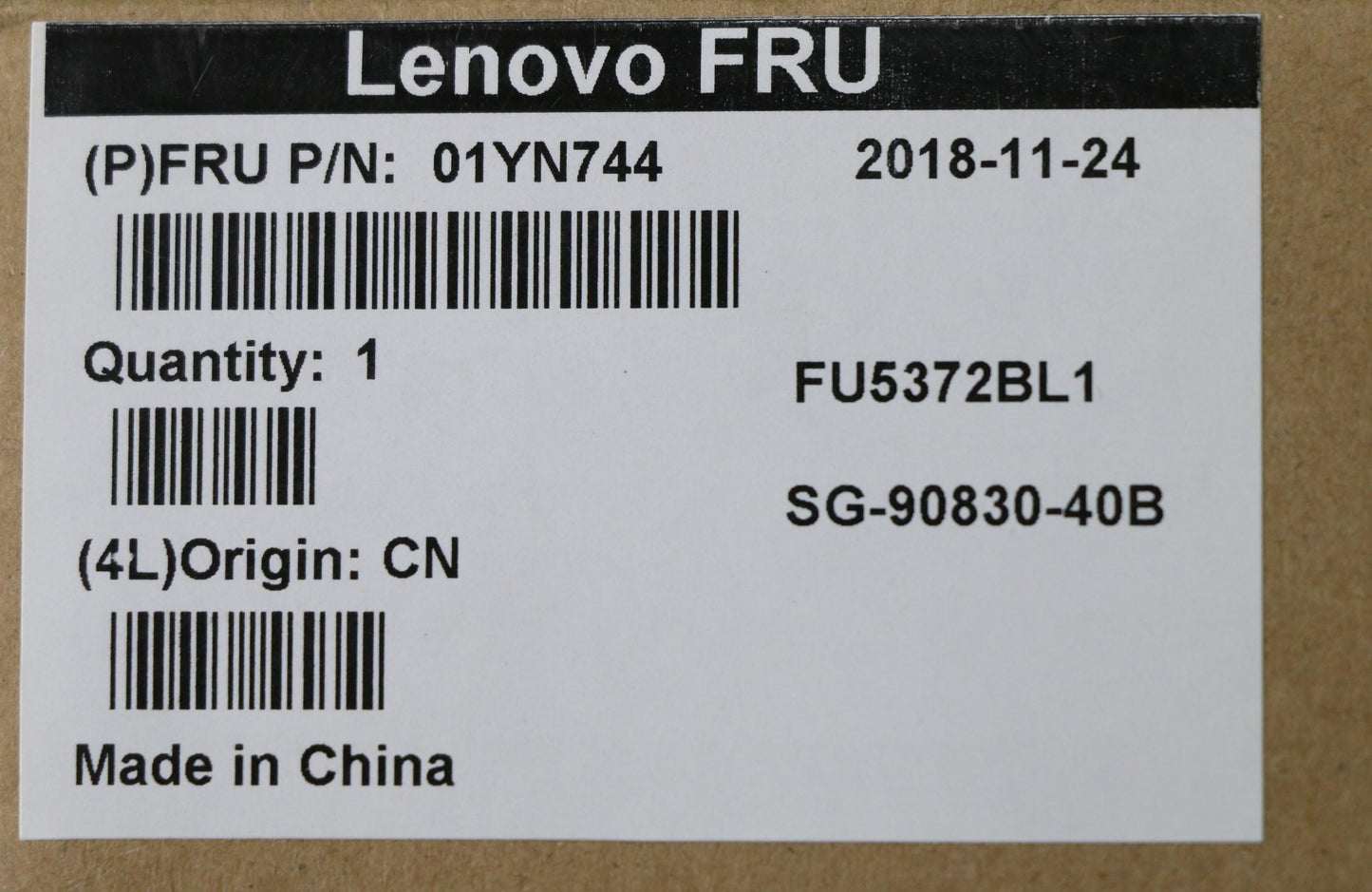 Lenovo 01YN744 Fru Como Nm Ltn Kbbl Sv Br