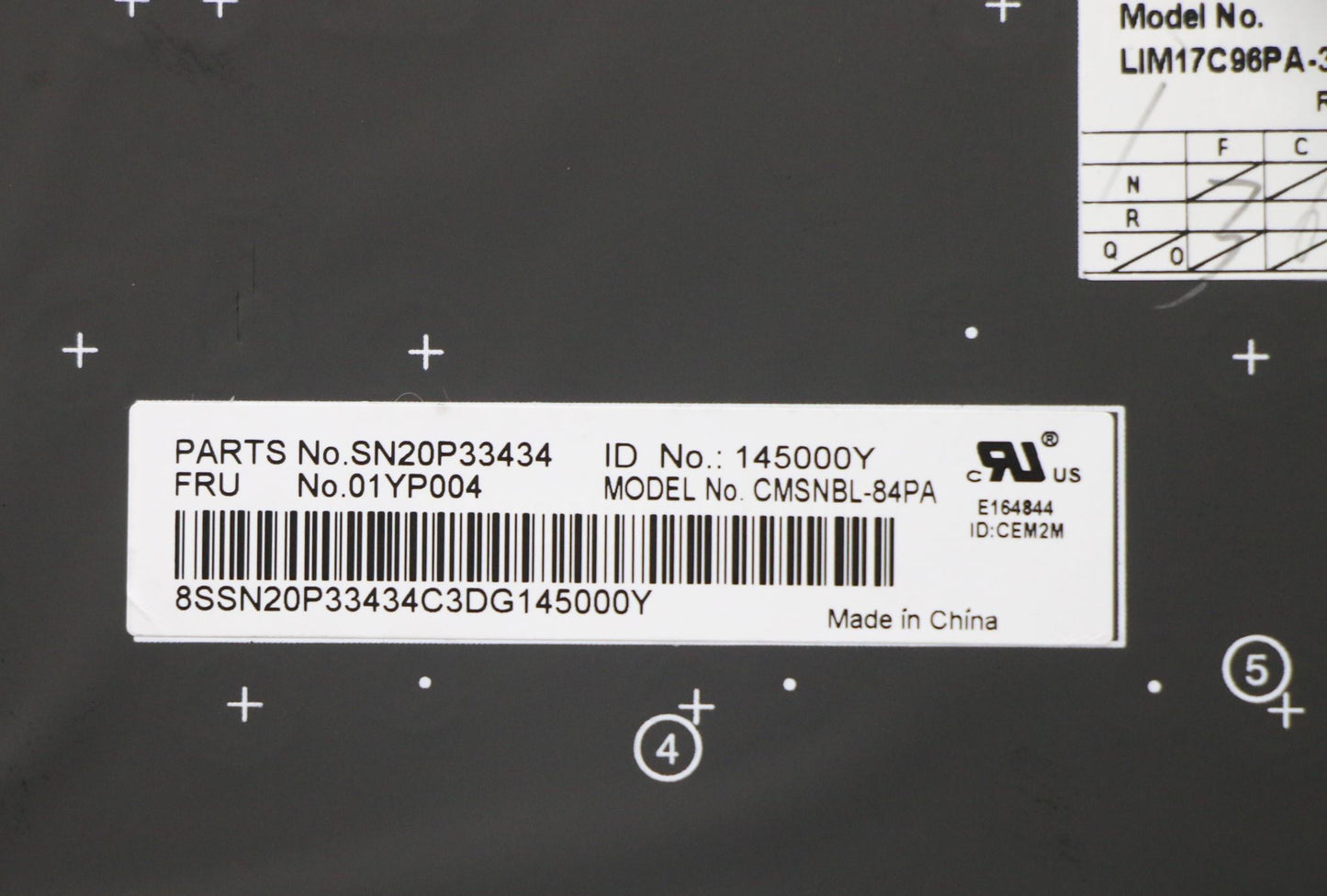 Lenovo Fru Como Skchykbbkbr - 01YP004