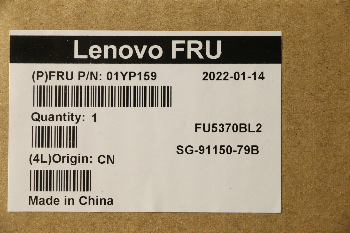 Lenovo 01YP159 Fru Como Skltnkbblbknrd