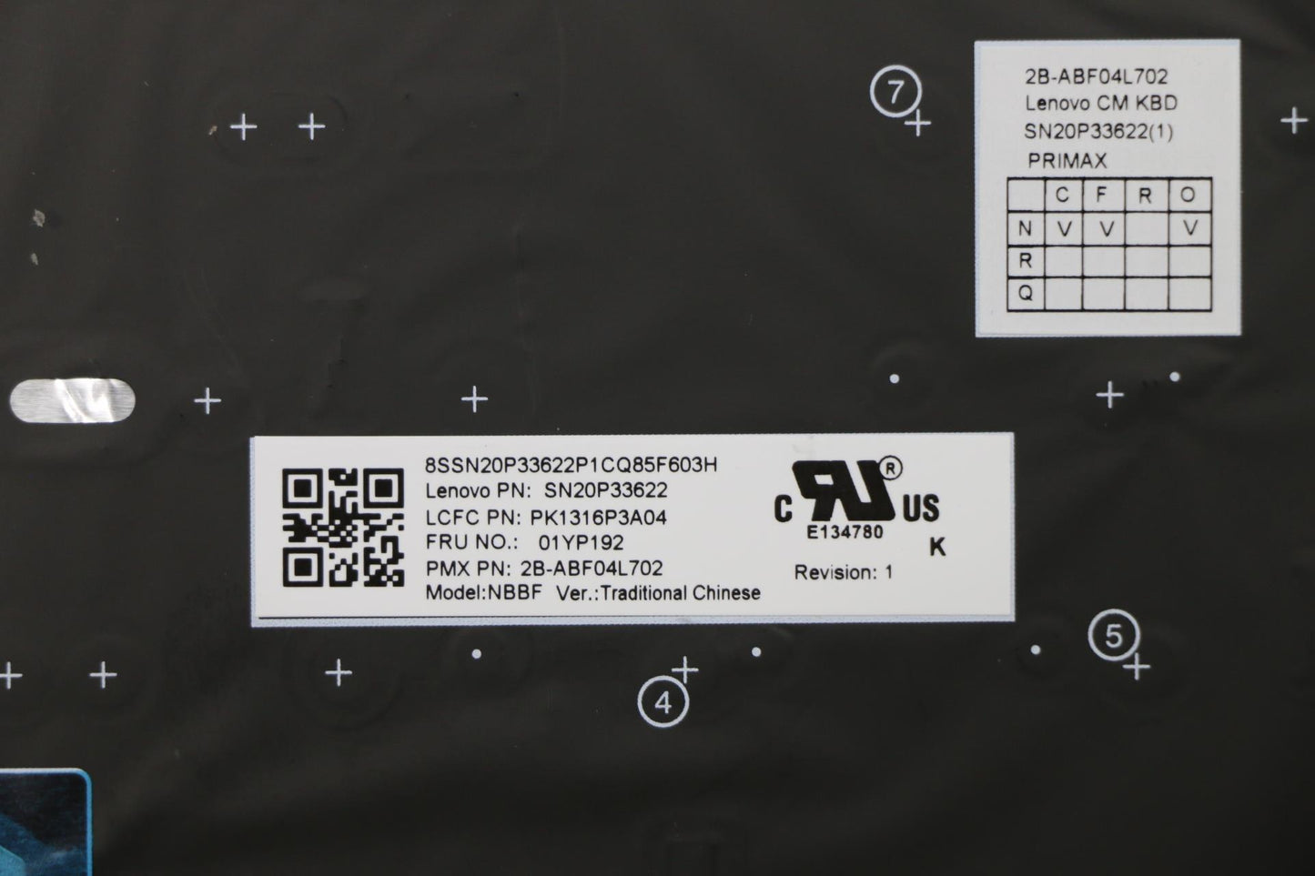 Lenovo 01YP192 Fru Como Skpmxkbbktw