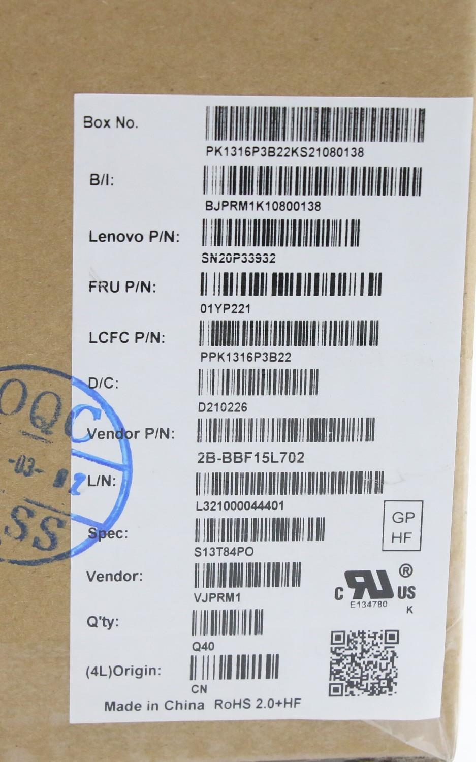 Lenovo 01YP221 Fru Como Skpmxkbblbkpt